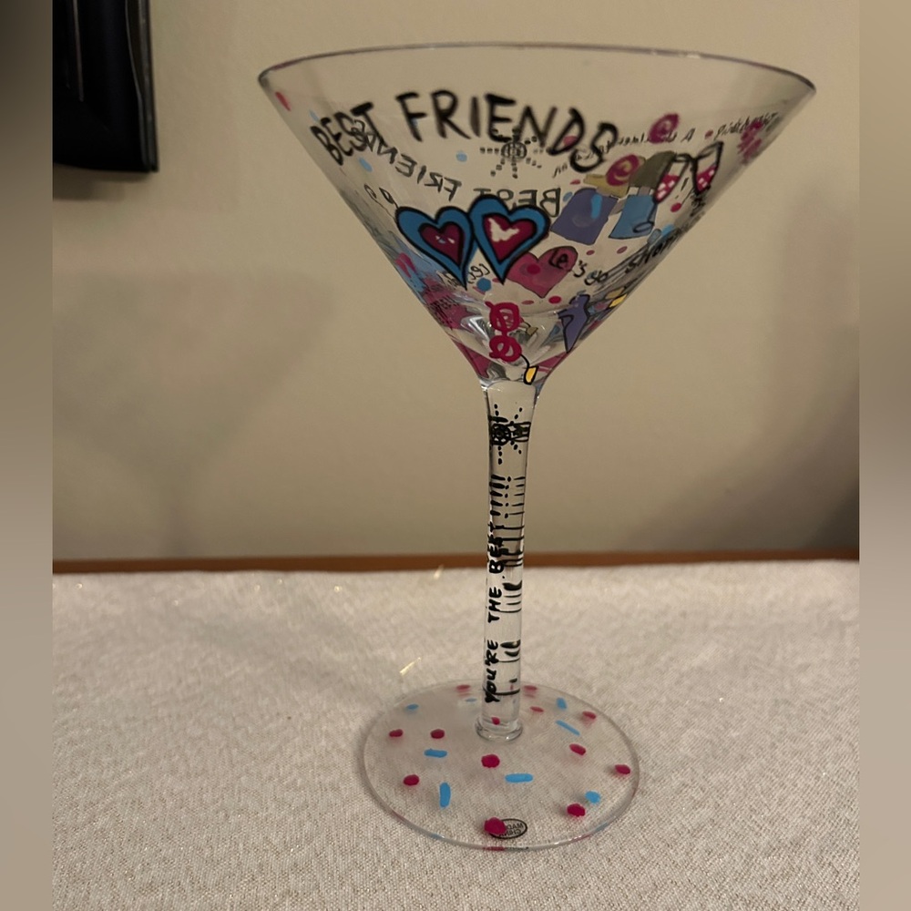 Lulu by 2 Saints Best Friends Martini Glass